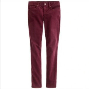 J. Crew Toothpick Corduroy Ankle Pants Size 27